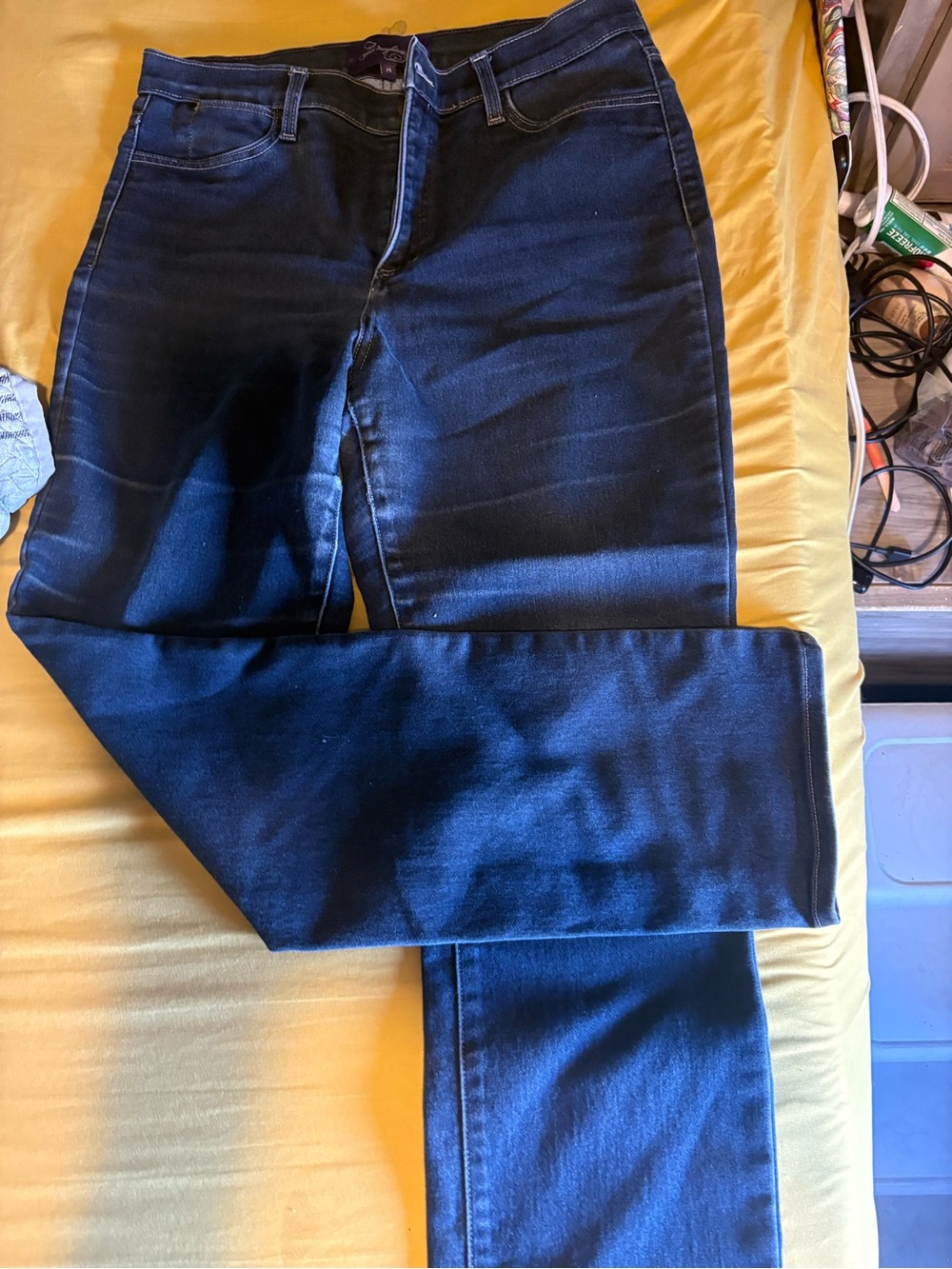 NYDJ Straight Leg Jeans in Dark Blue